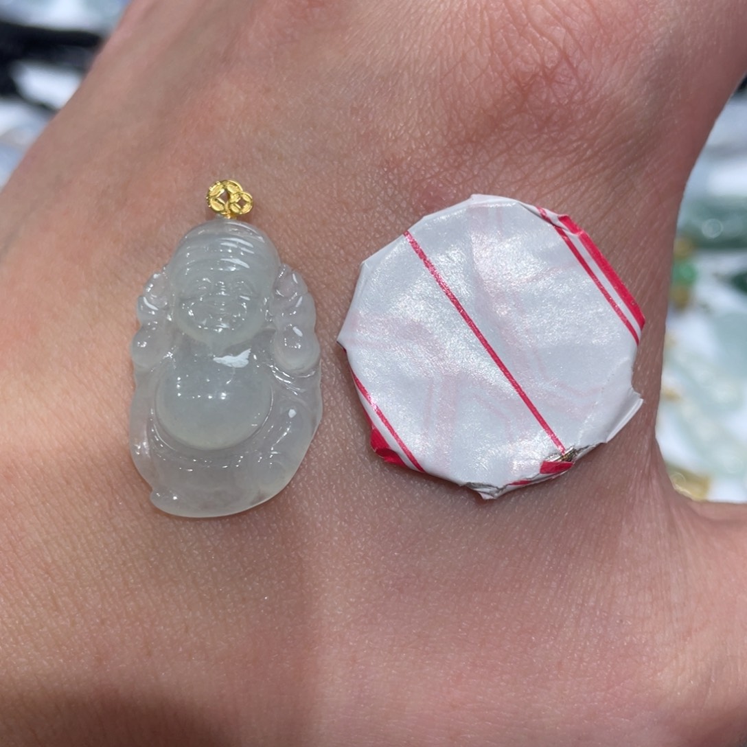 翡翠颈饰18K金镶嵌多样性发货