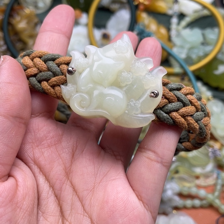 蛇纹石玉手牌合金