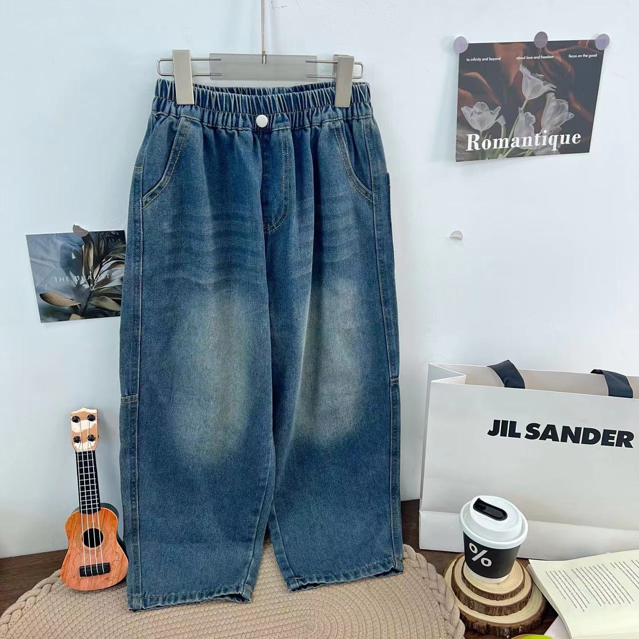 【米果妈】儿童2025秋季新款牛仔裤B2599