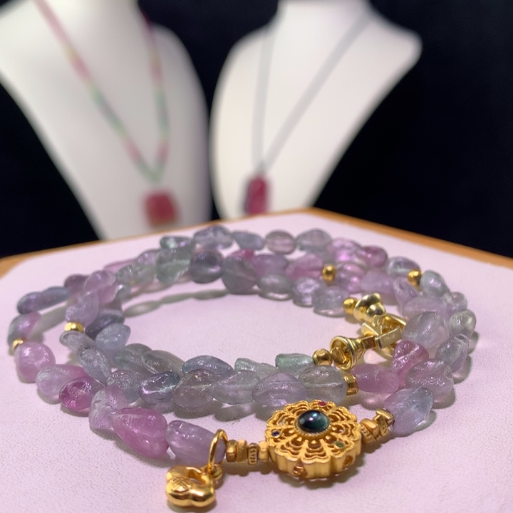 双色碧玺手链未镶嵌