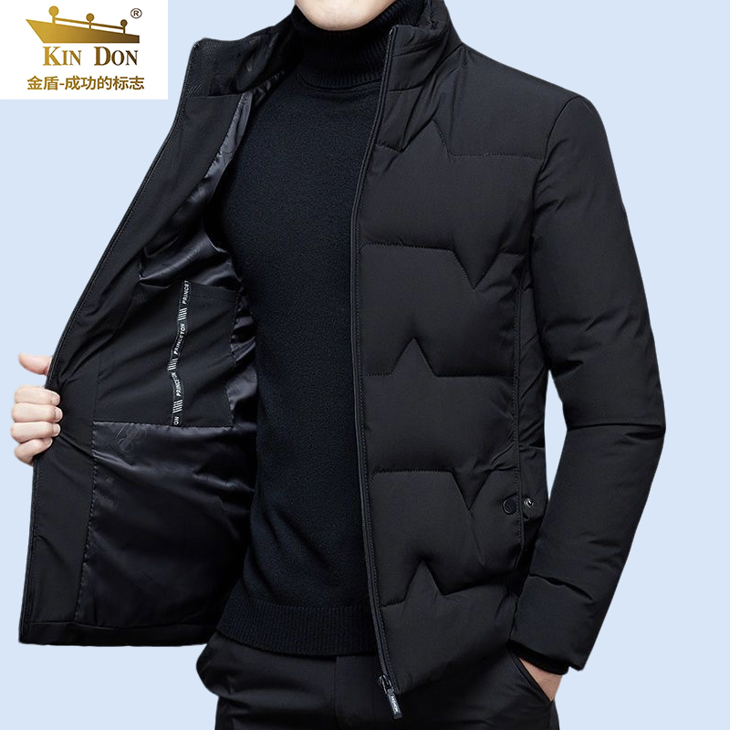 金盾男士棉衣秋冬季新款棉服商务休闲加厚保暖棉袄外套中年男冬装