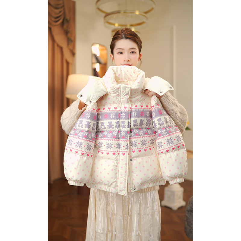 【现货】女童冬季加厚棉服冬款外套新款洋气中大童儿童冬装上衣3672