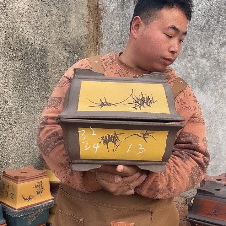 紫砂紫砂花盆盆栽