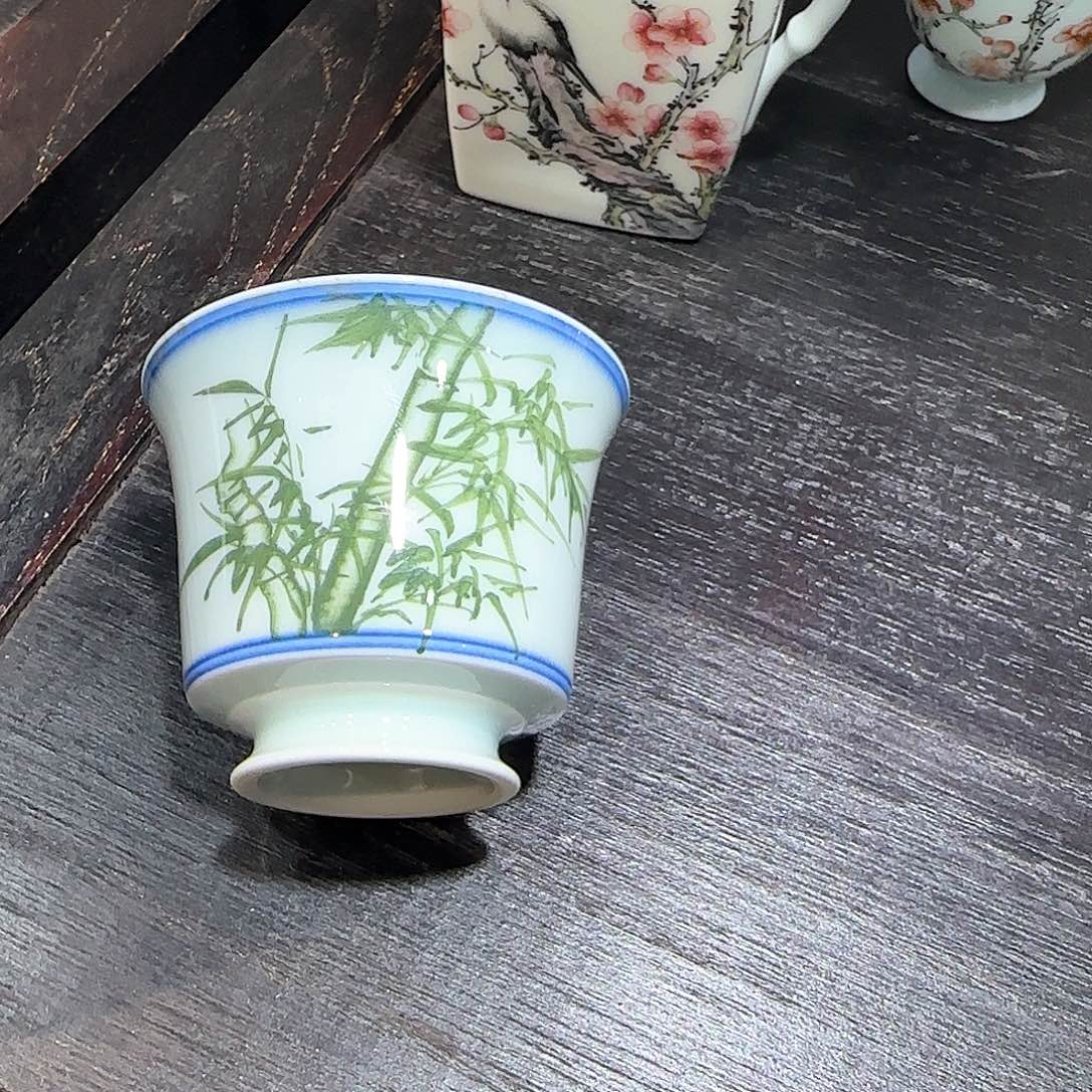 西***斯陶瓷摆件马蹄竹子杯子福利