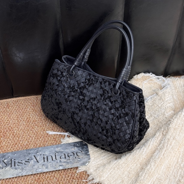 95新 BOTTEGA VENETA/葆蝶家 觅时/编织特殊工艺菜篮子/118491