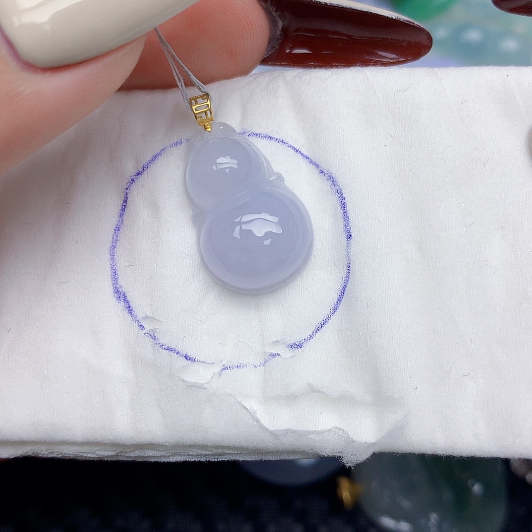 翡翠18K金镶嵌颈饰天然缅甸翡翠a货百元以上9元证书费自理