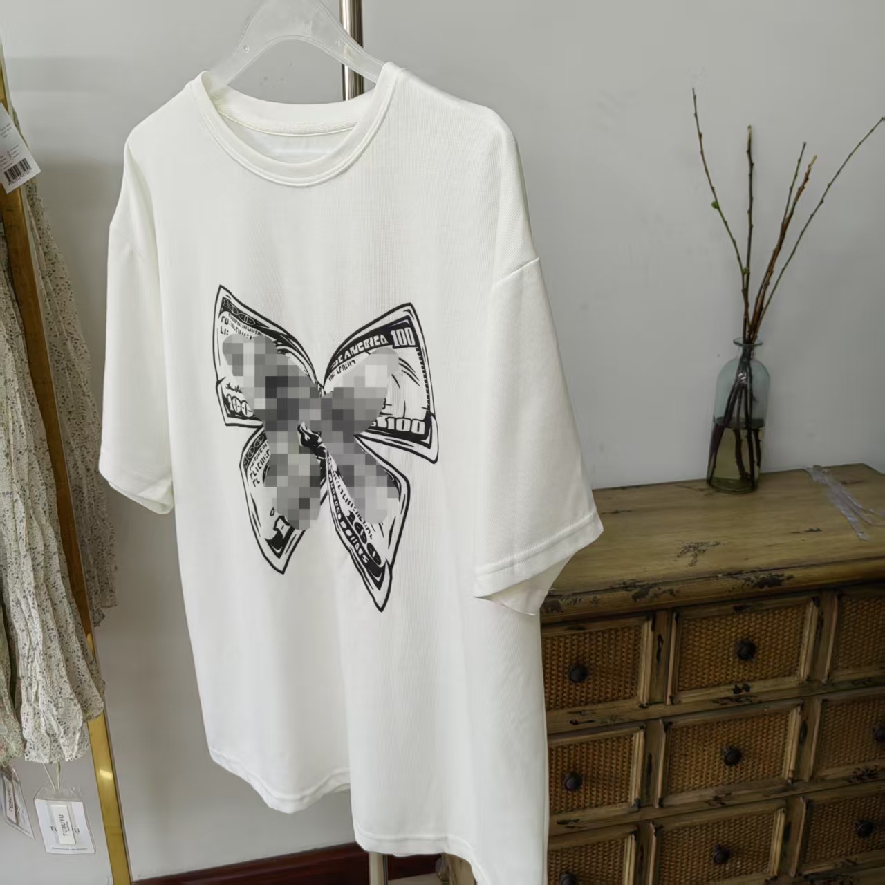 2227 蝴蝶结短袖T恤