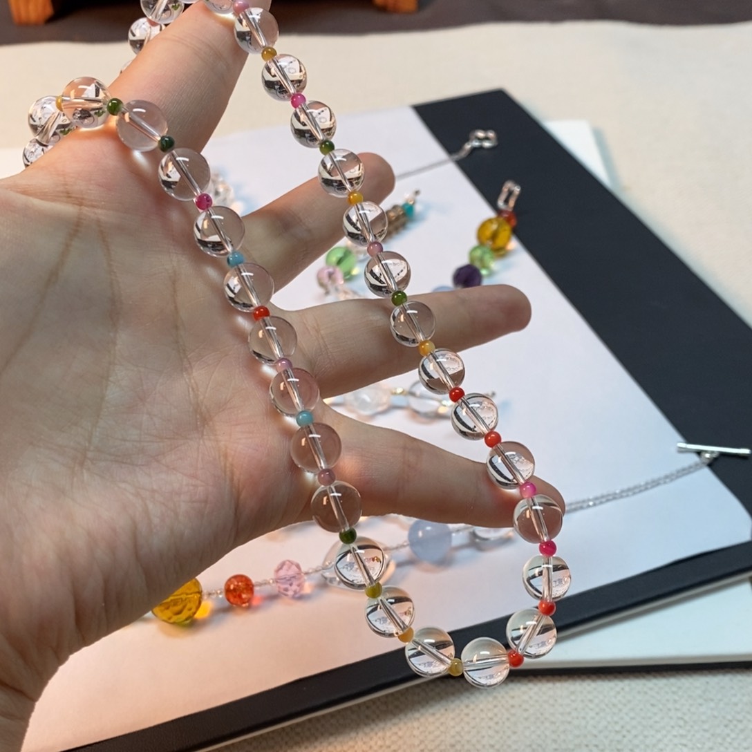 无非金属项链白水全净体 磁吸扣多巴胺