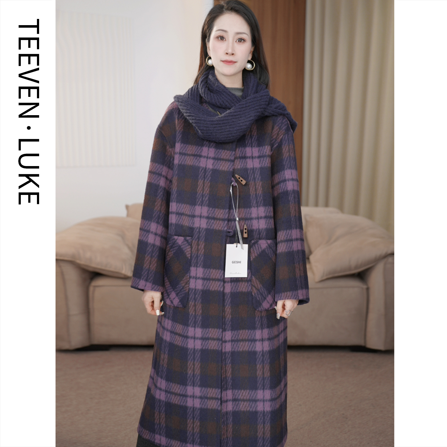 2025年新款外套女羊毛新款双面呢外套时尚高端洋气呢大衣