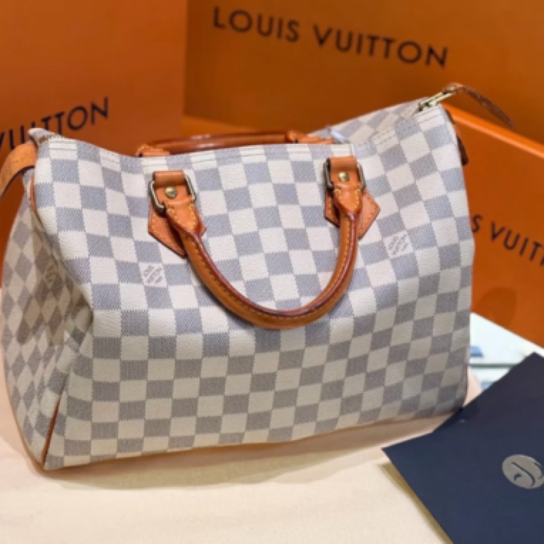 95新 LouisVuitton/路易威登 lv棋盘格30肩带款973029