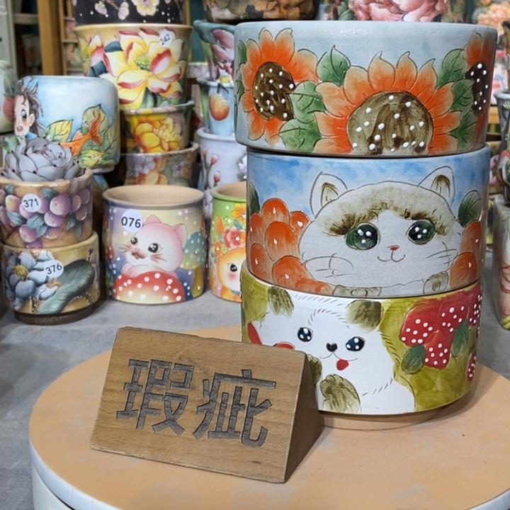 红陶景德镇艺术手绘作品