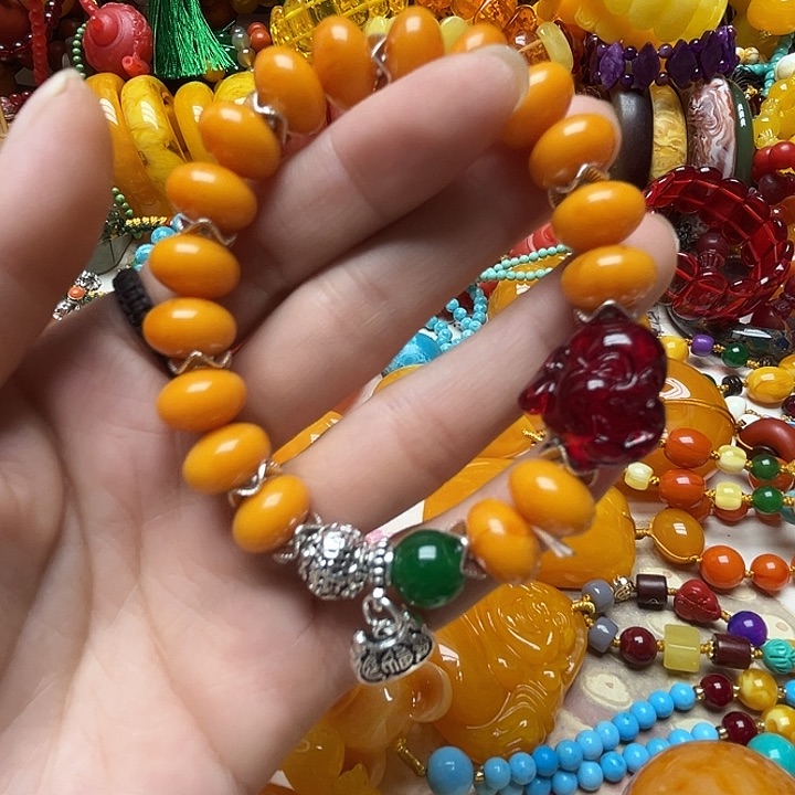 树脂制品331亮面算盘手链