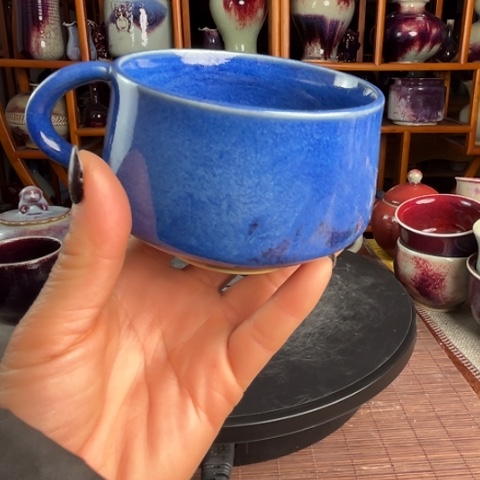 瓷片牛家钧窑牛自恒老师钧瓷杯