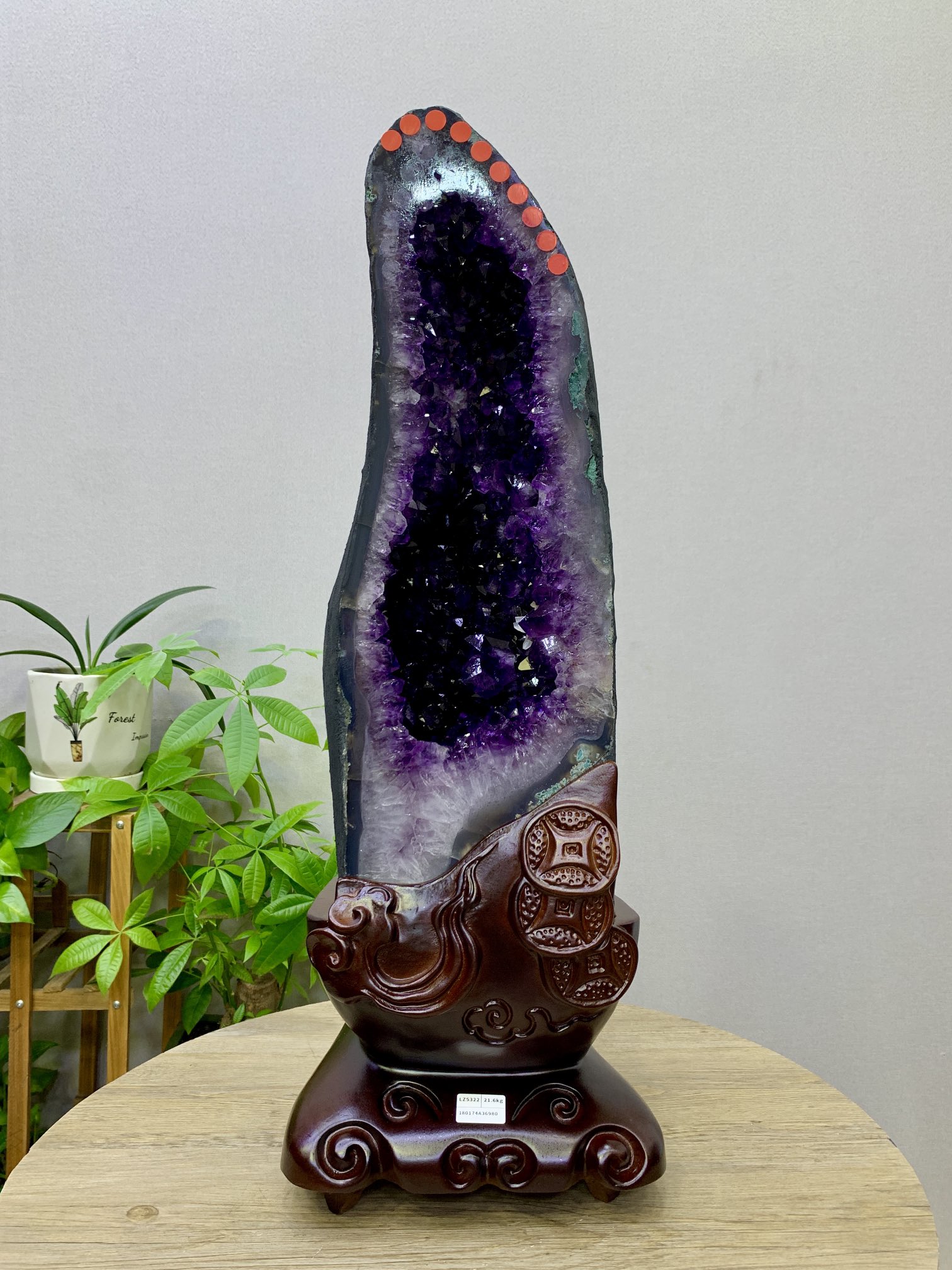 天然巴西紫晶洞客厅书房商铺玄关等场所装饰摆件
