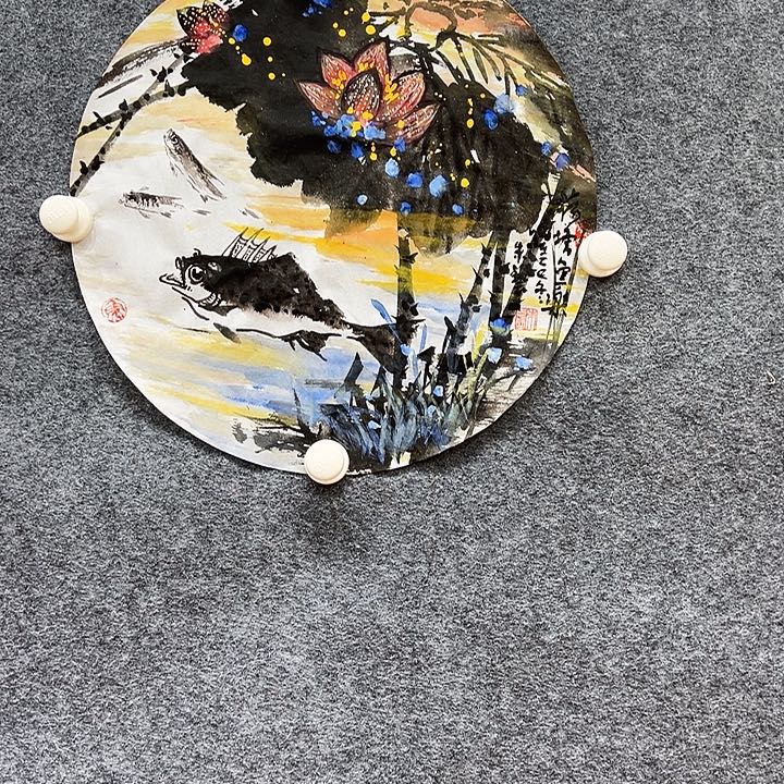 国画知鱼知乐纯手绘