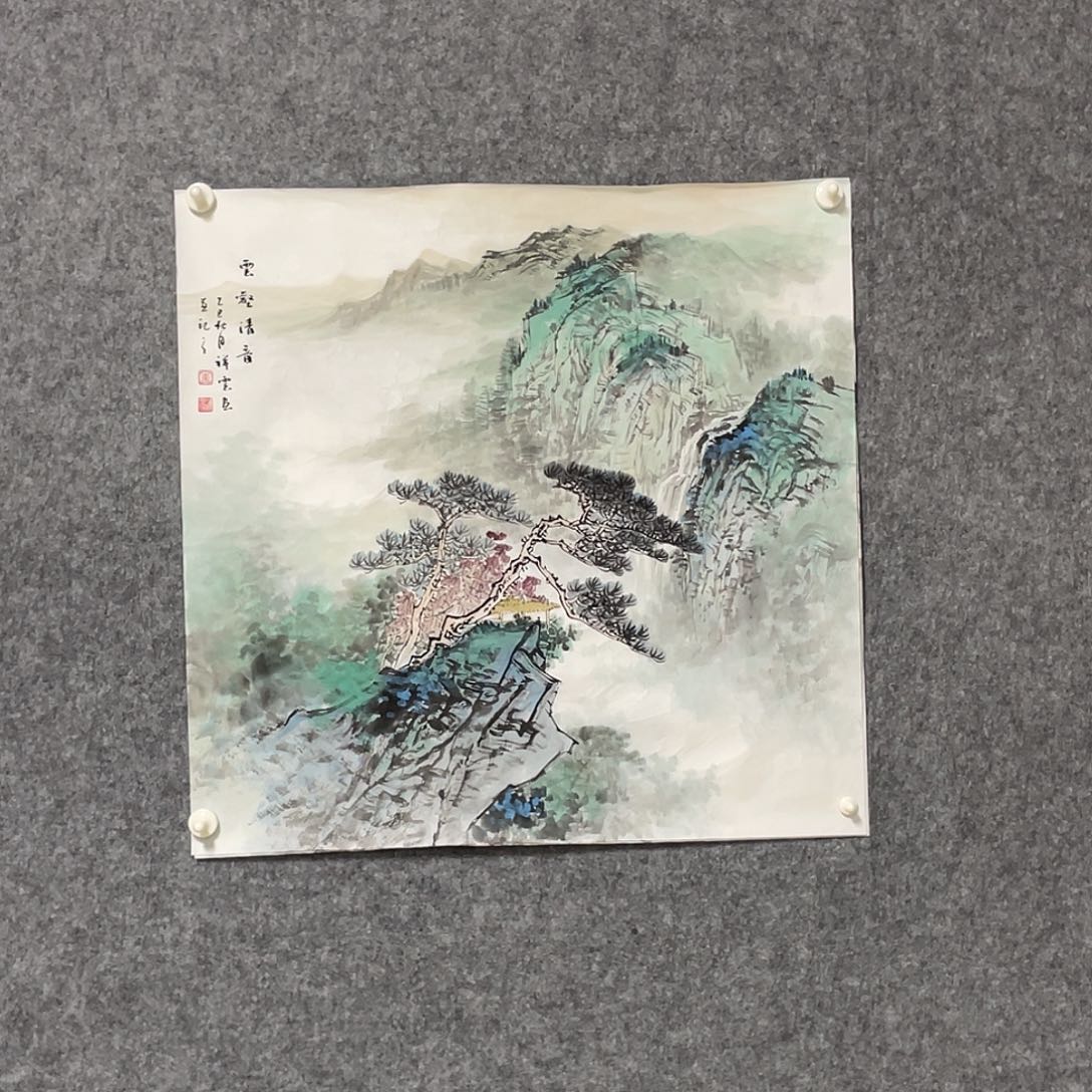 国画四尺斗方68:68画芯 捡漏