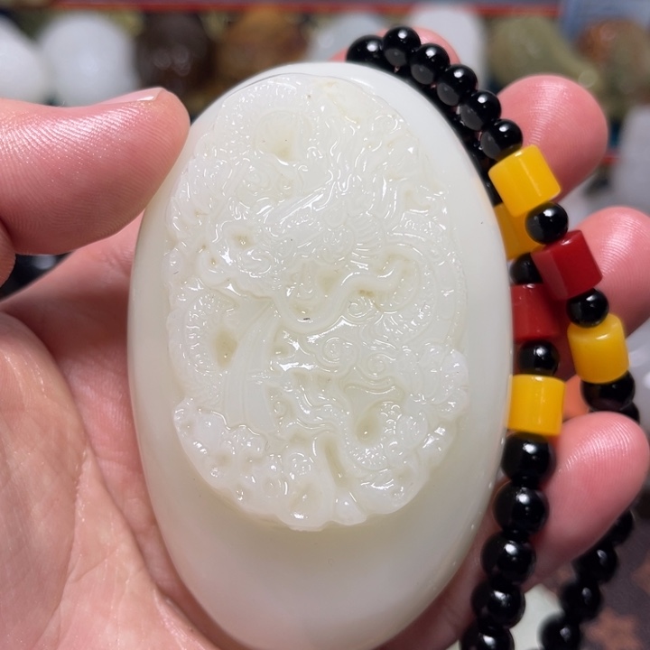 石材天然方解石手把件不退换