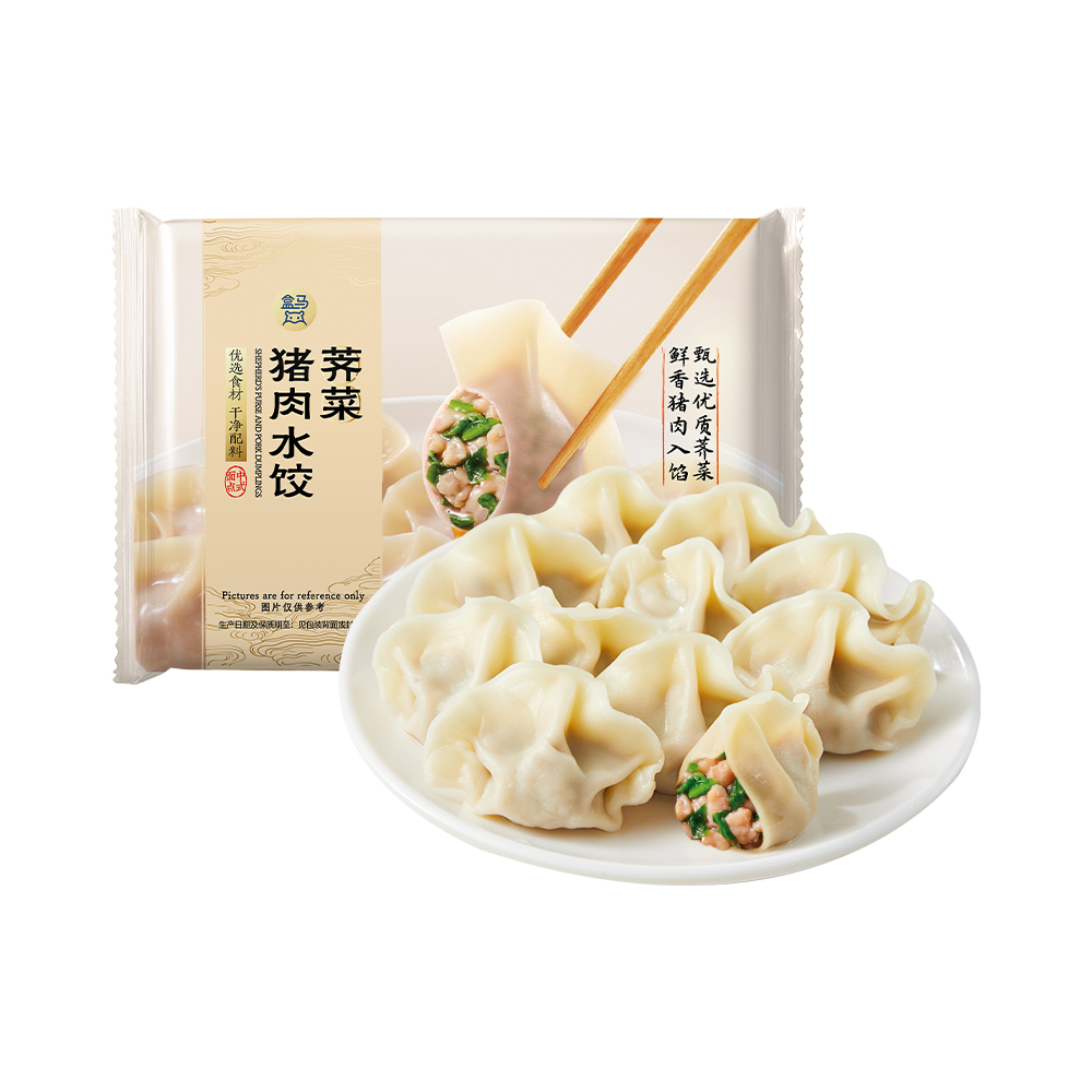 盒马 荠菜猪肉水饺 1kg