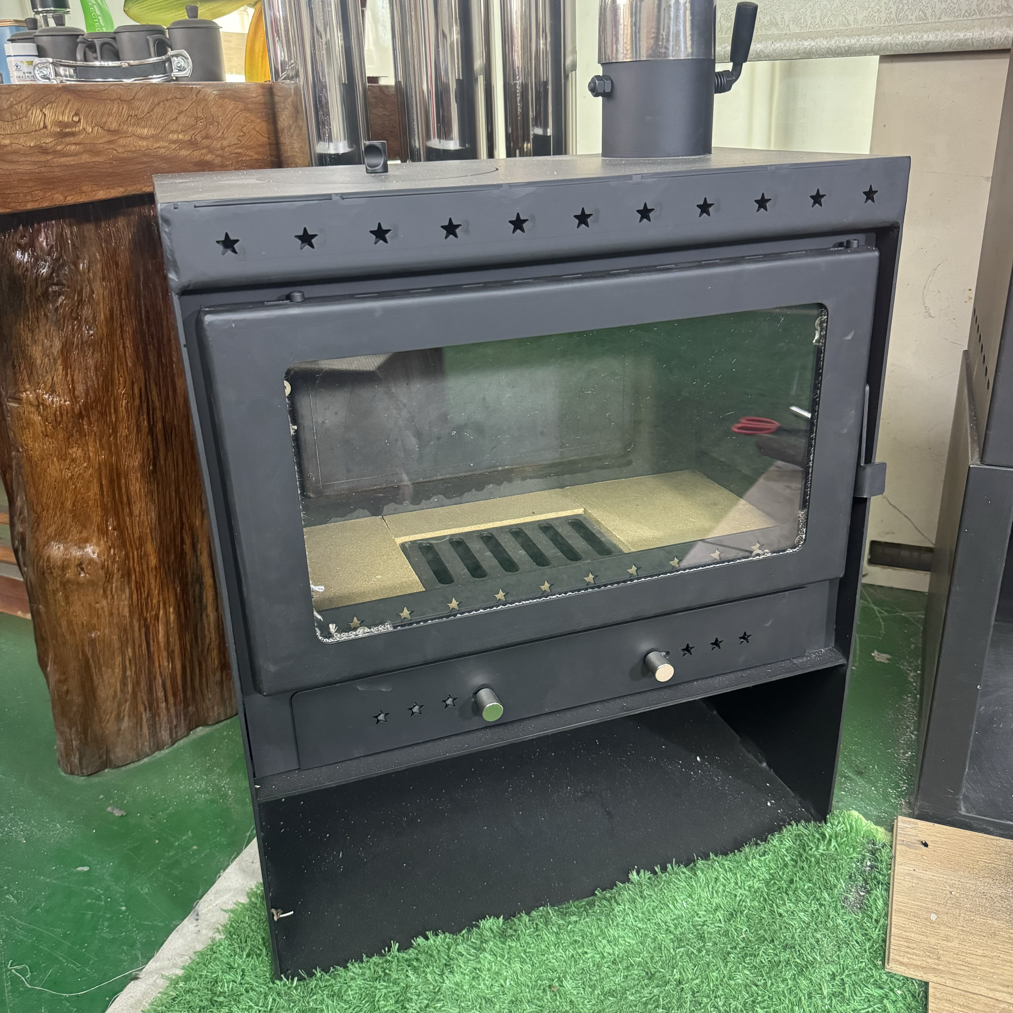 经典55真火燃木壁炉