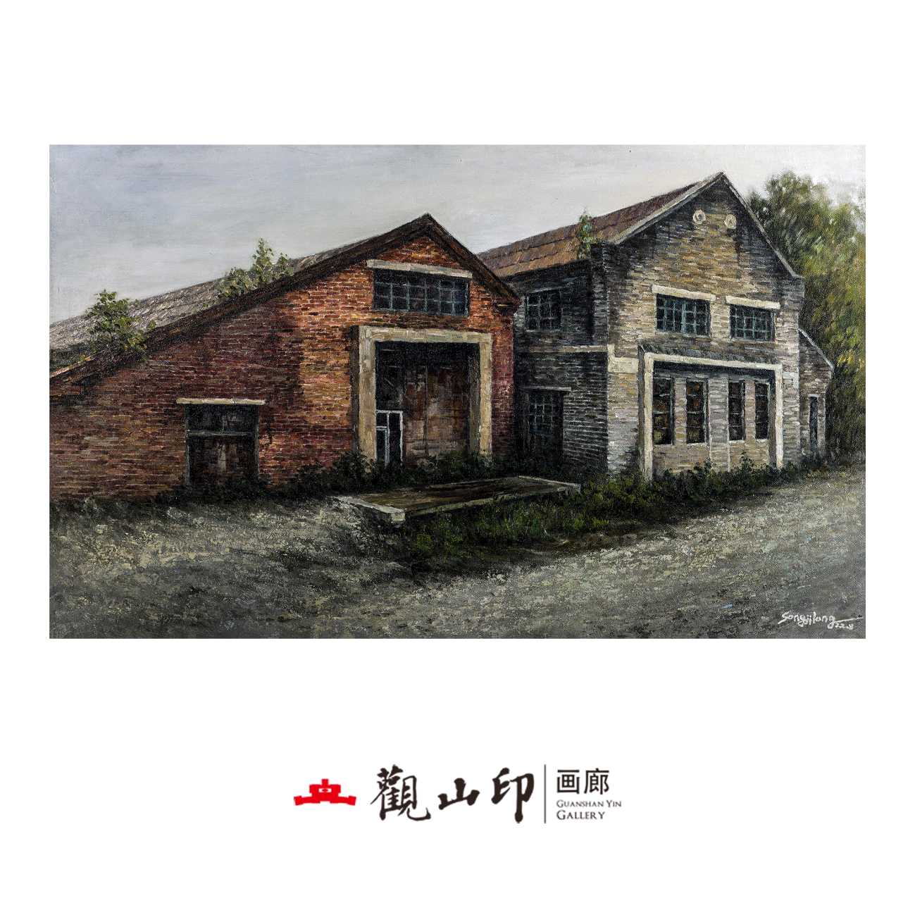 Sjl原创手绘风景油画130x80cm乡村作品2401