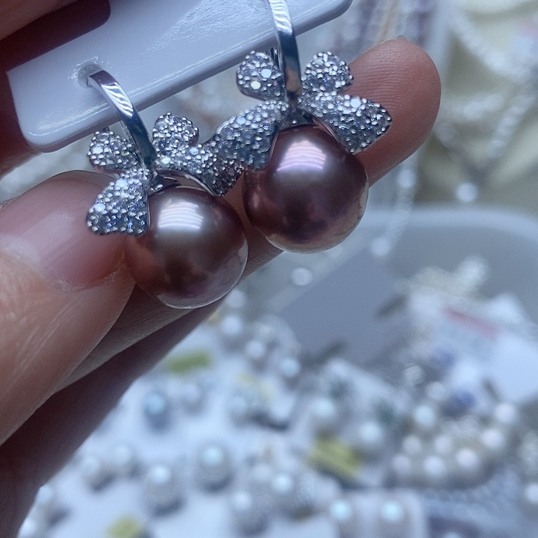 未镶嵌耳钉淡水珍珠