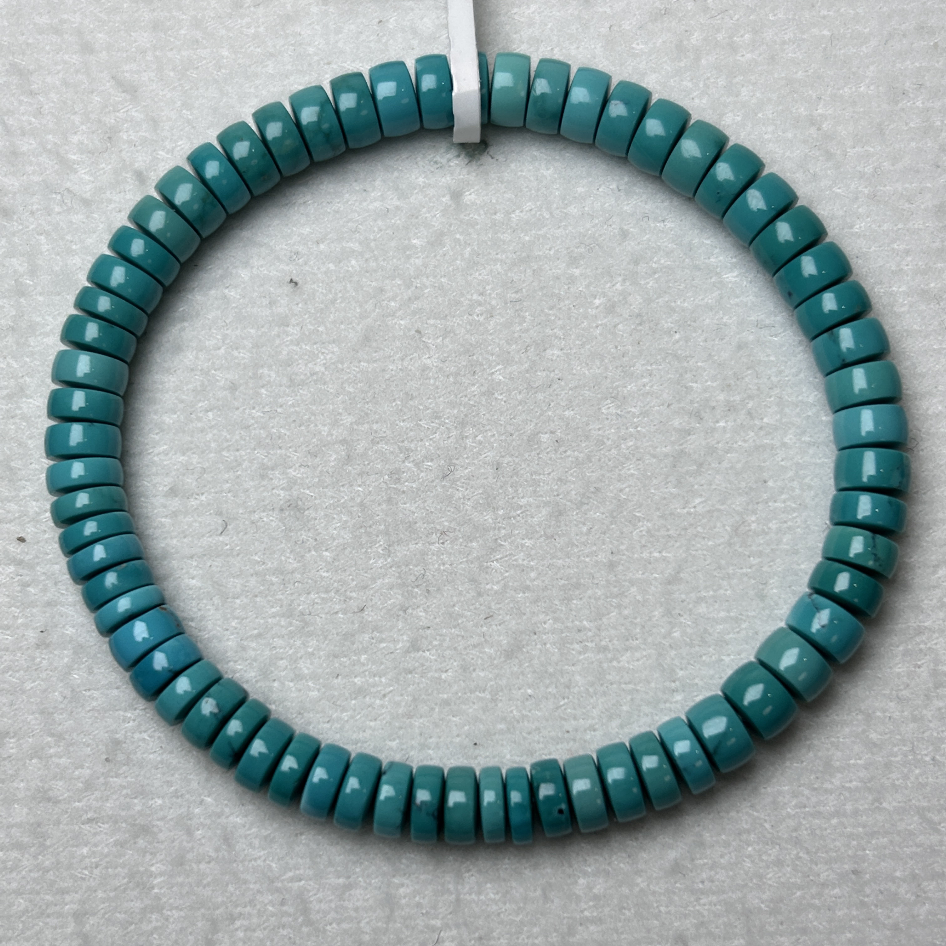 湖北竹山原矿高瓷精品绿松石直切手串5.5mm
