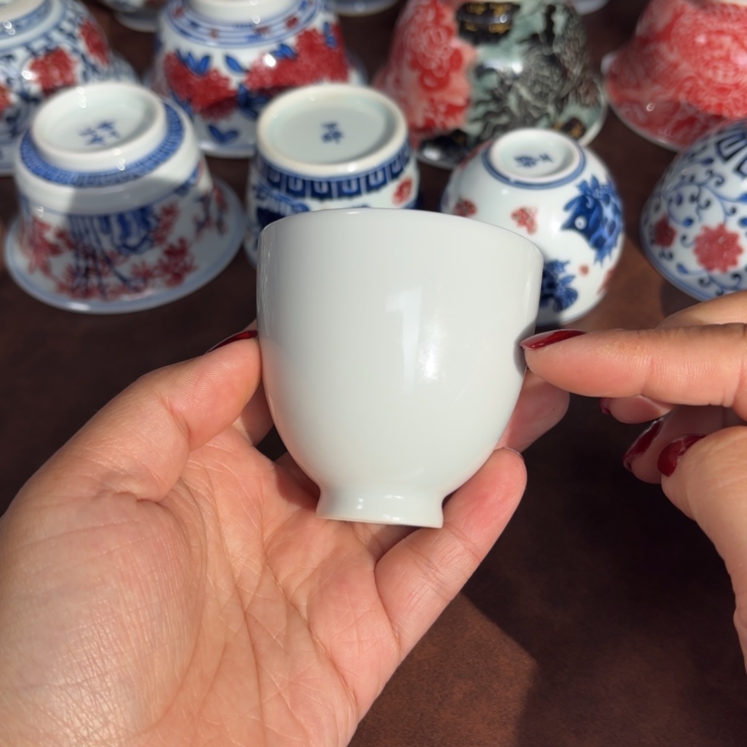 仿古胎白胎小杯子