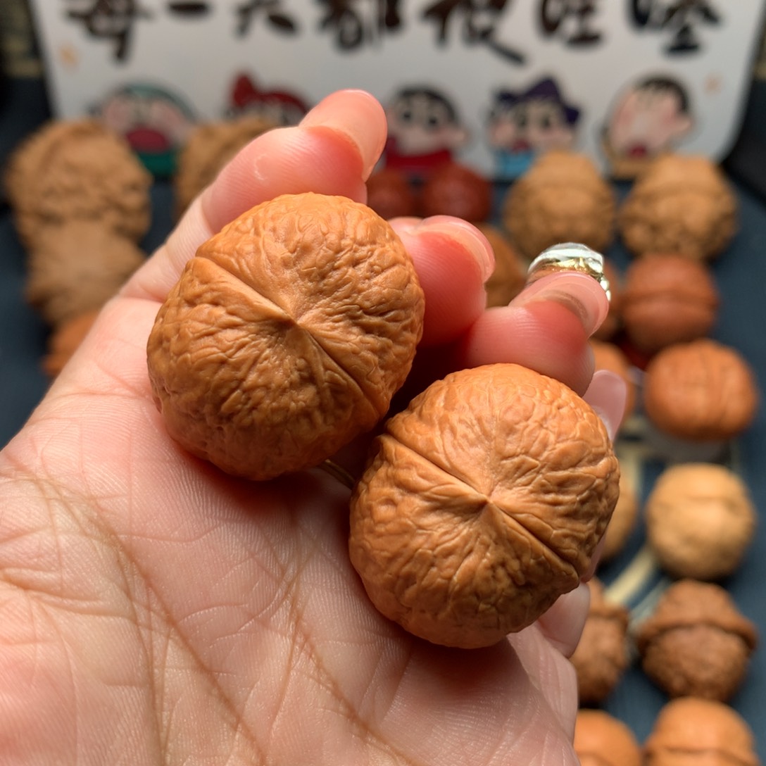 文玩核桃把件福瓜元宝