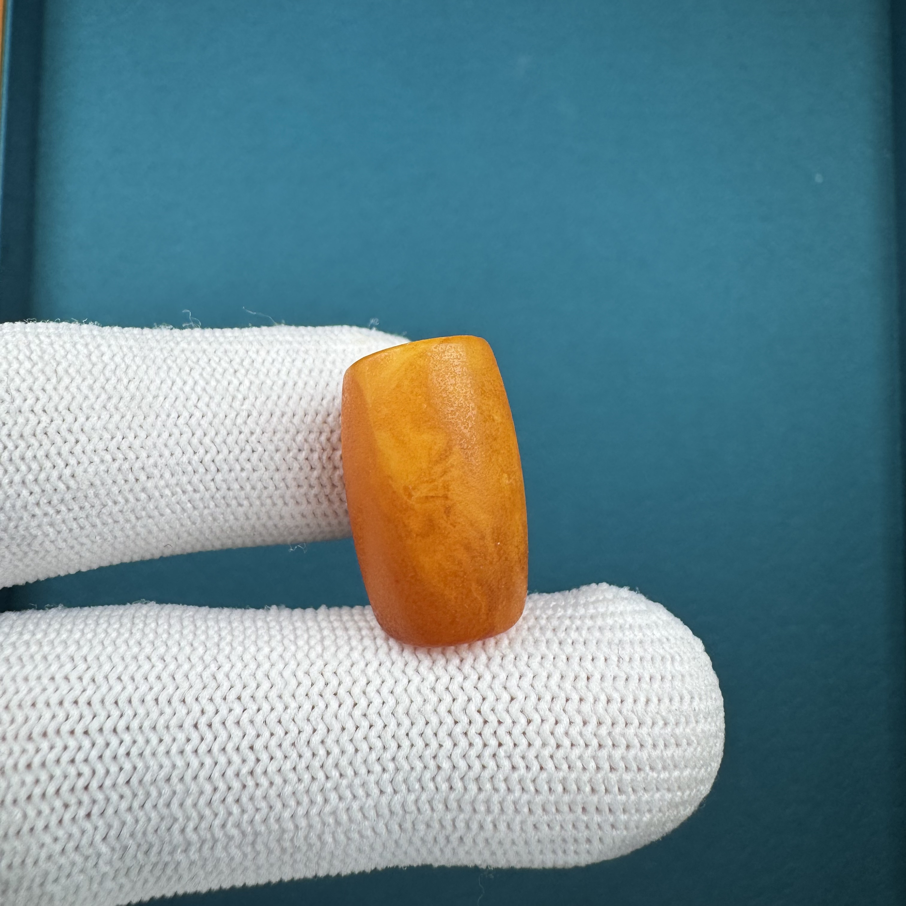 K3986天然原矿蜜蜡 老蜡马蹄珠13.2*21.2mm支持复检假一罚十