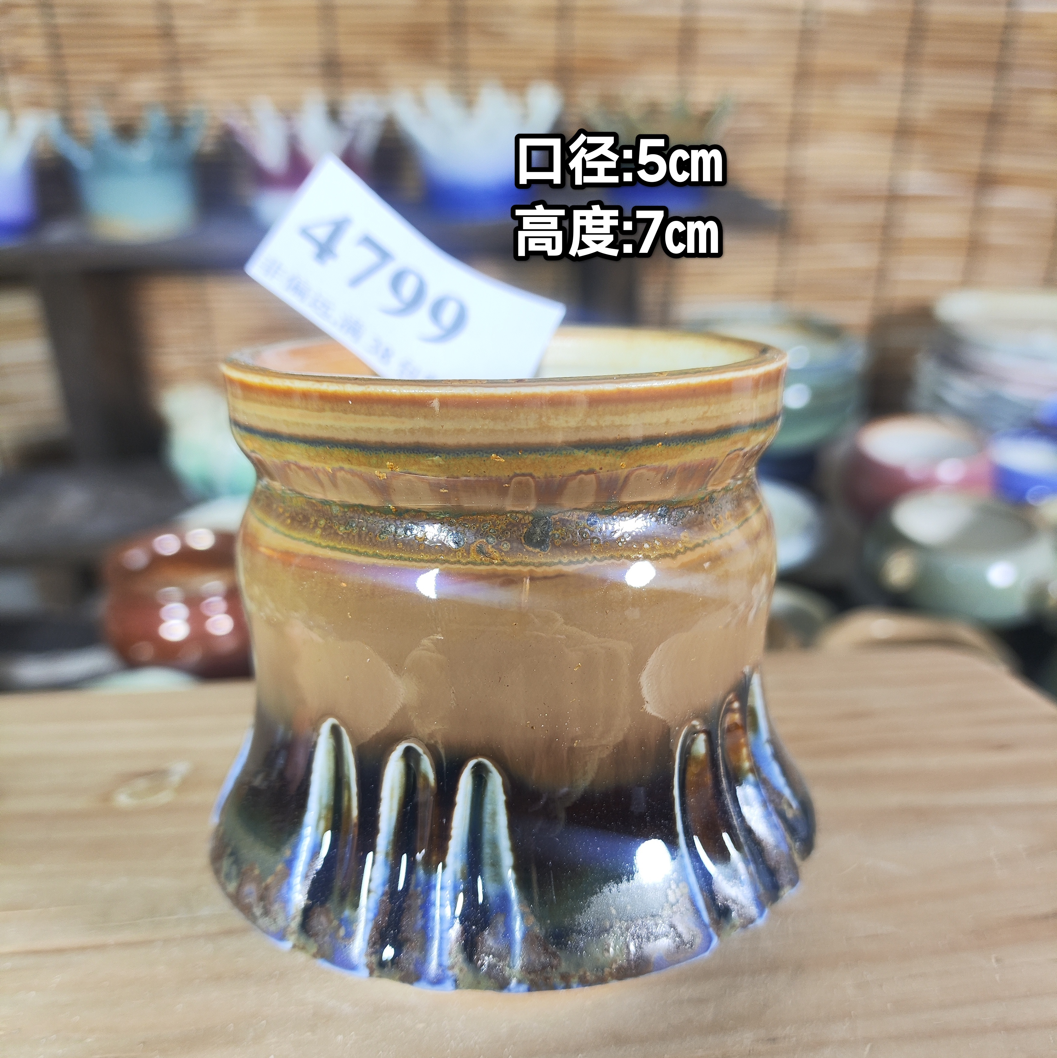 手工创意多肉花盆摆件迷你多肉花盆景德镇纯手工制做