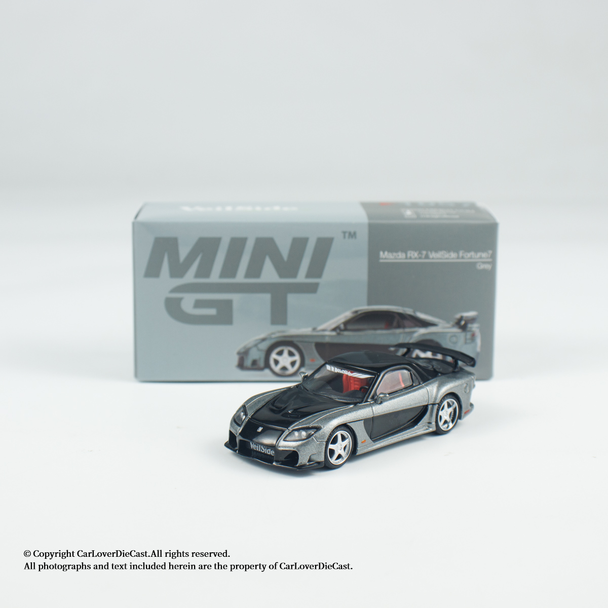 MINIGT 1:64 马自达 RX-7 VeilSide Fortune 灰色 合金车模型