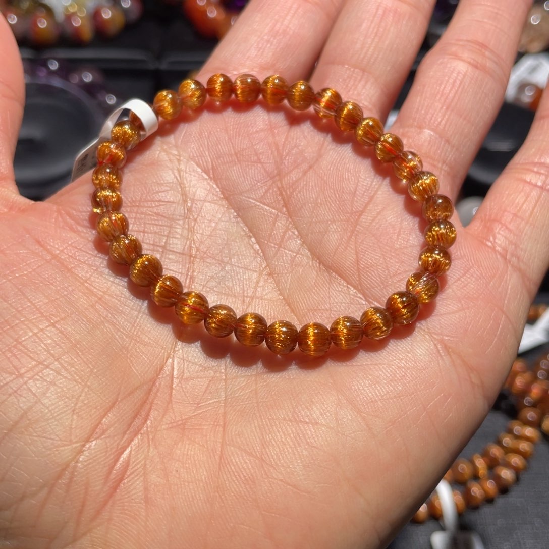 水晶手链未镶嵌铜顺发5.3mm左右