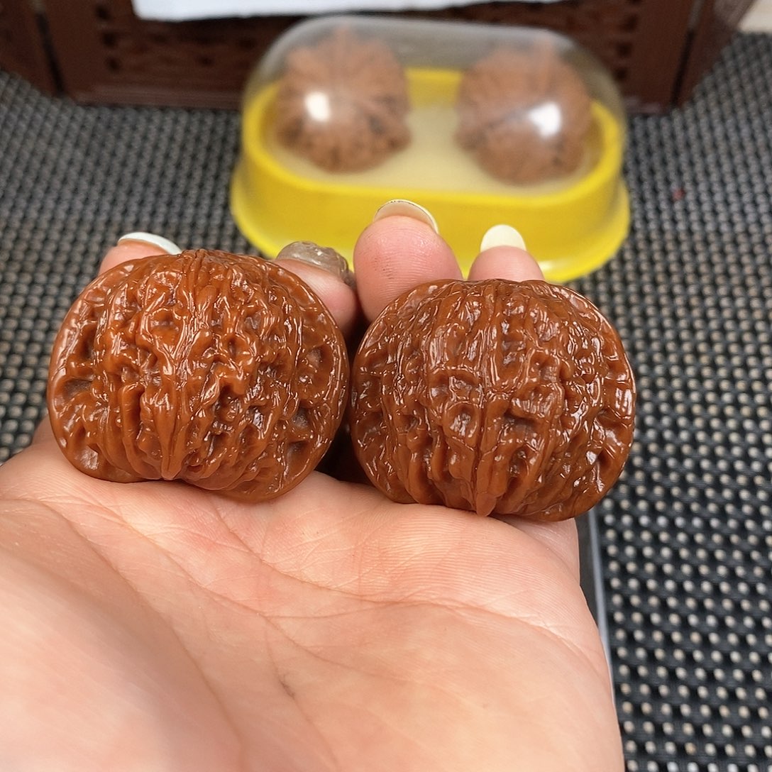 文玩核桃把件38➕盘玩三年磨盘