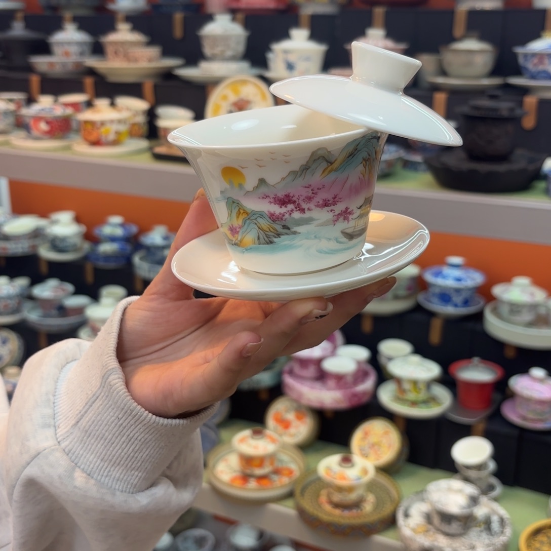 盖碗和杯子盖一起加热起来