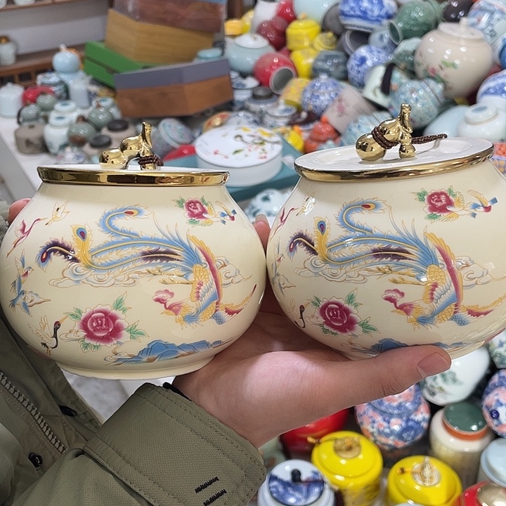 微瑕陶瓷茶叶罐密封罐