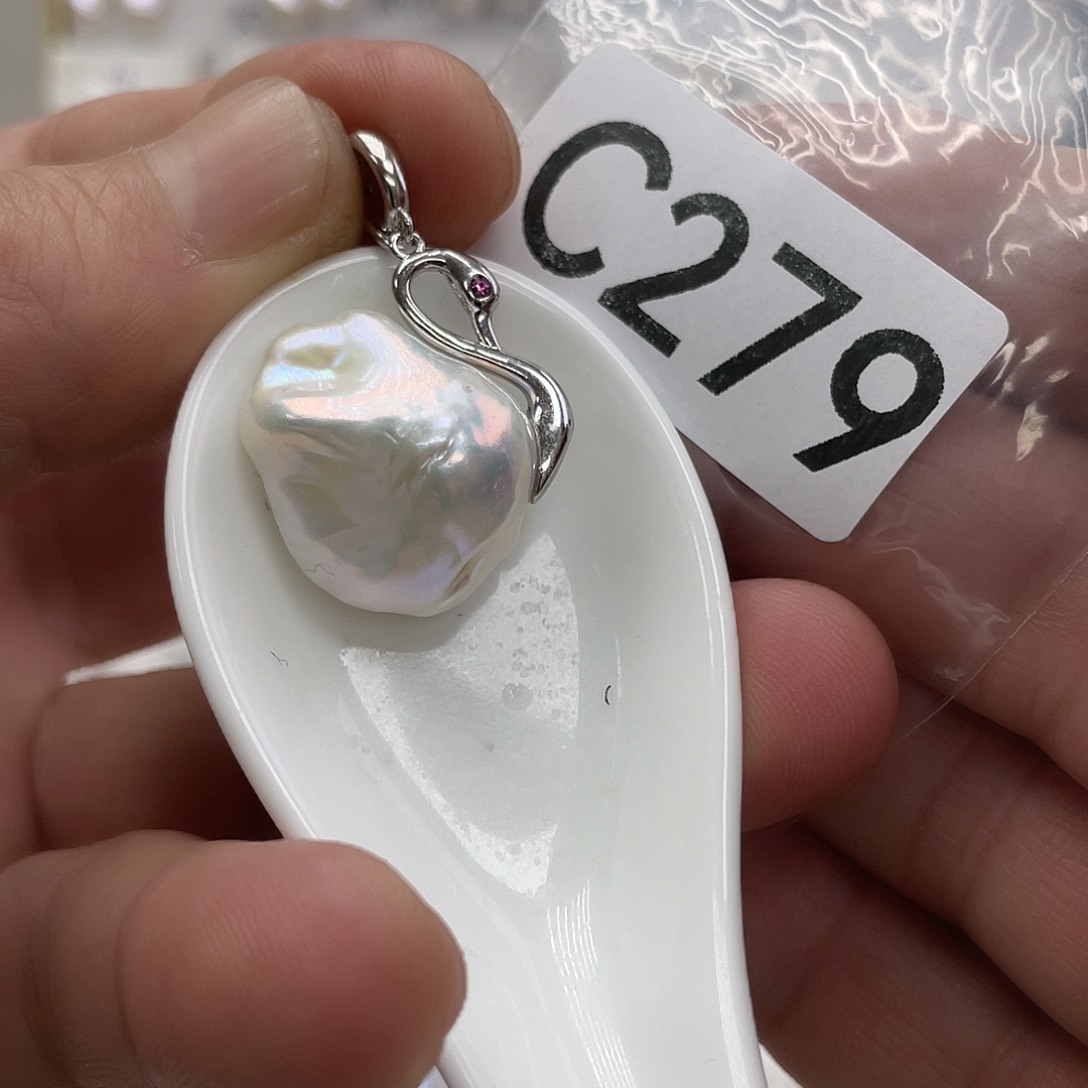 淡水珍珠颈饰银S925镶嵌