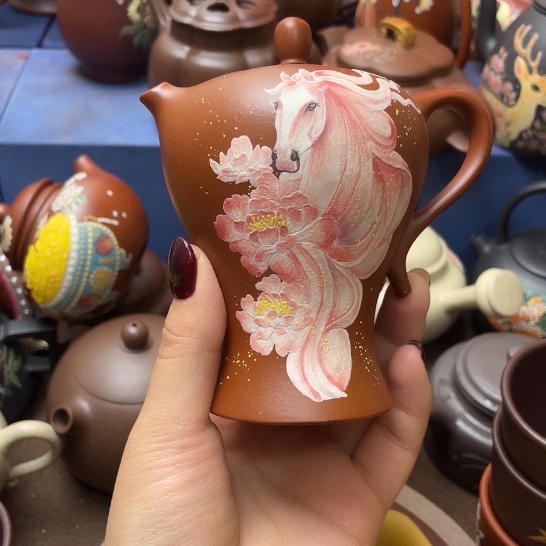 巧***姐红泥茶杯紫砂主人杯150cc