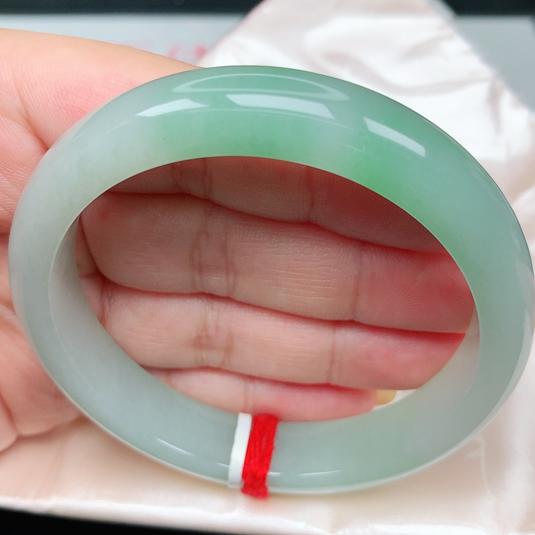 未镶嵌手镯翡翠14冰胶绿 