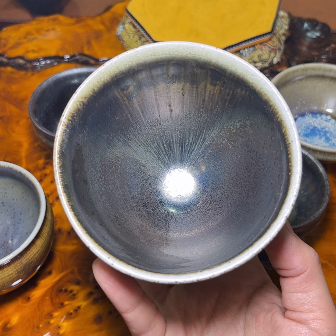 茶盏8**9落灰烧特色窑变作品