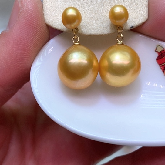 淡水珍珠耳饰银S925镶嵌