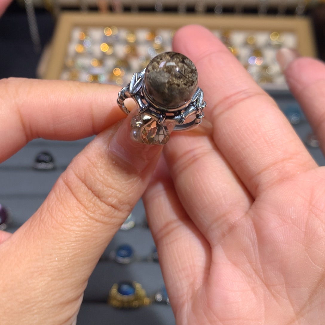 【闪购商品】水晶戒指银S925镶嵌戒指