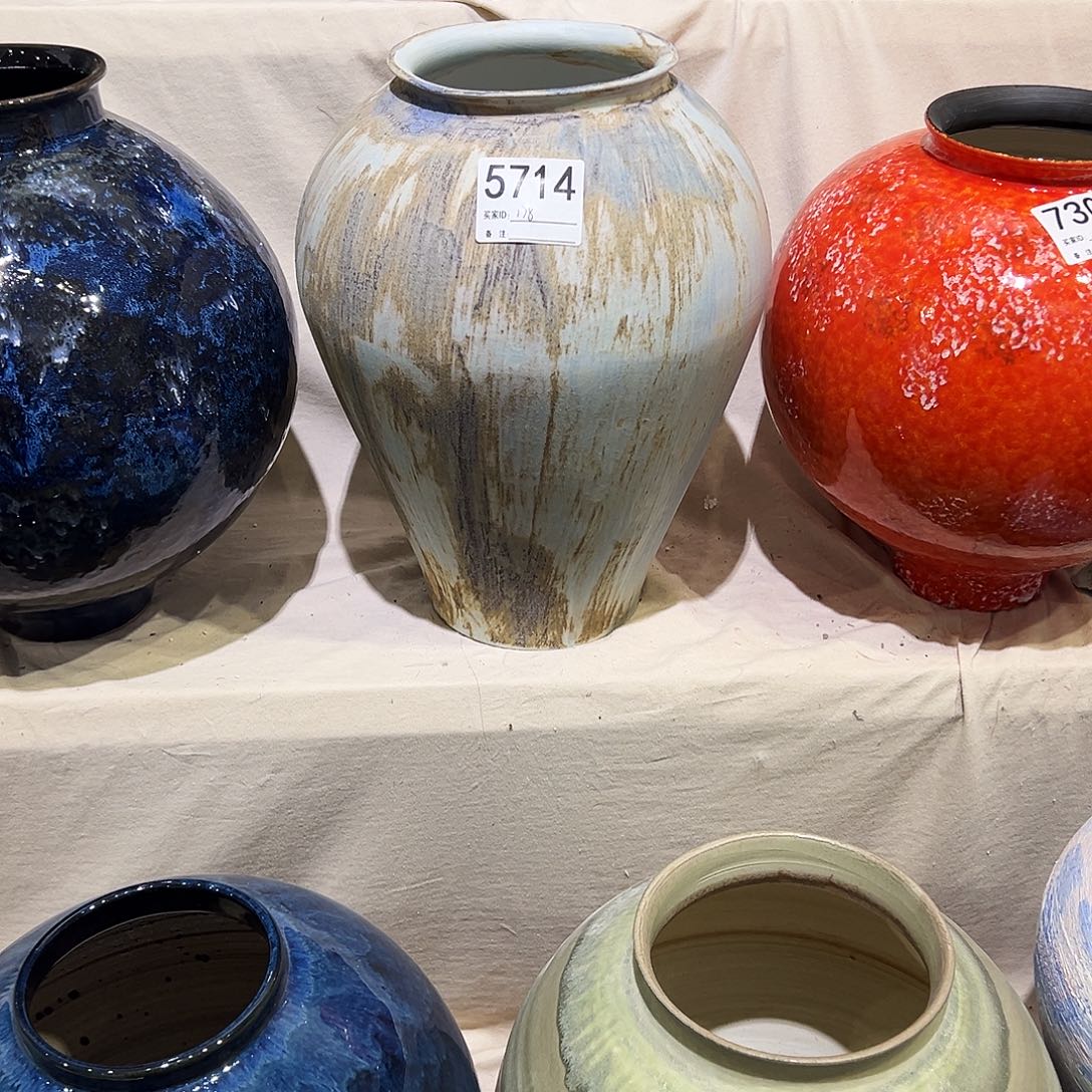 瓶5714高34口12陶瓷花瓶无孔