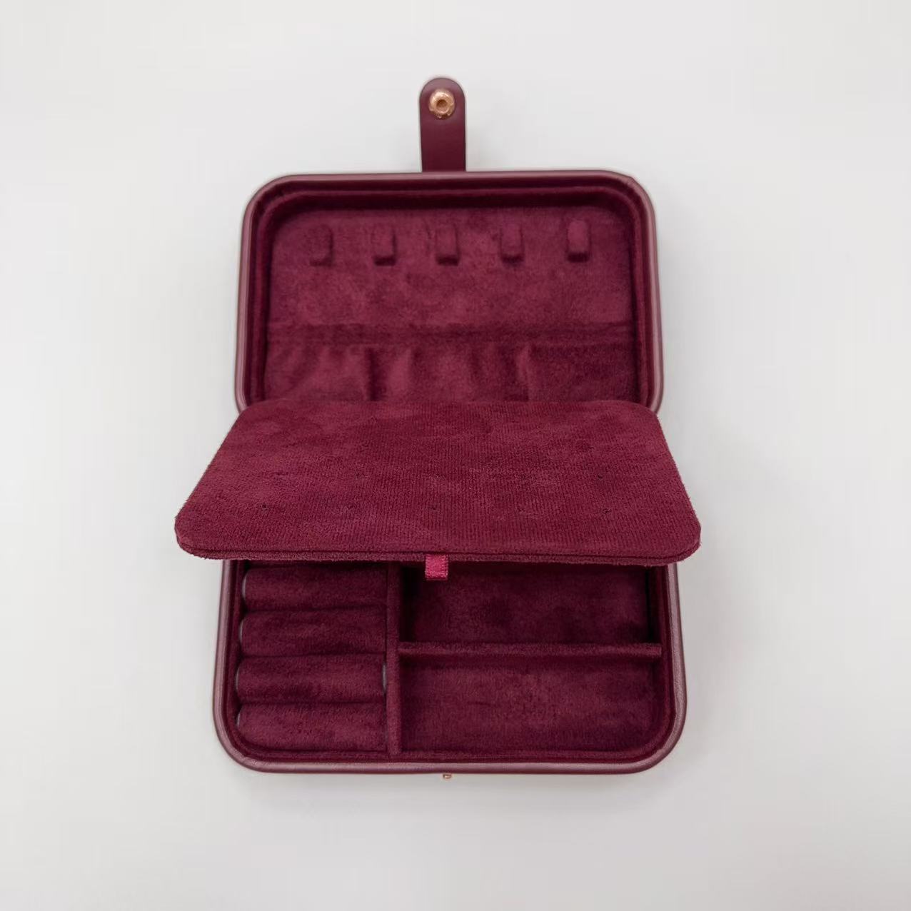 T家玫瑰红首饰盒！收纳包！004