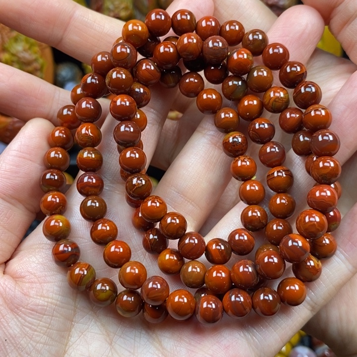 凉***、玛瑙/玉髓未镶嵌项链战国红项链