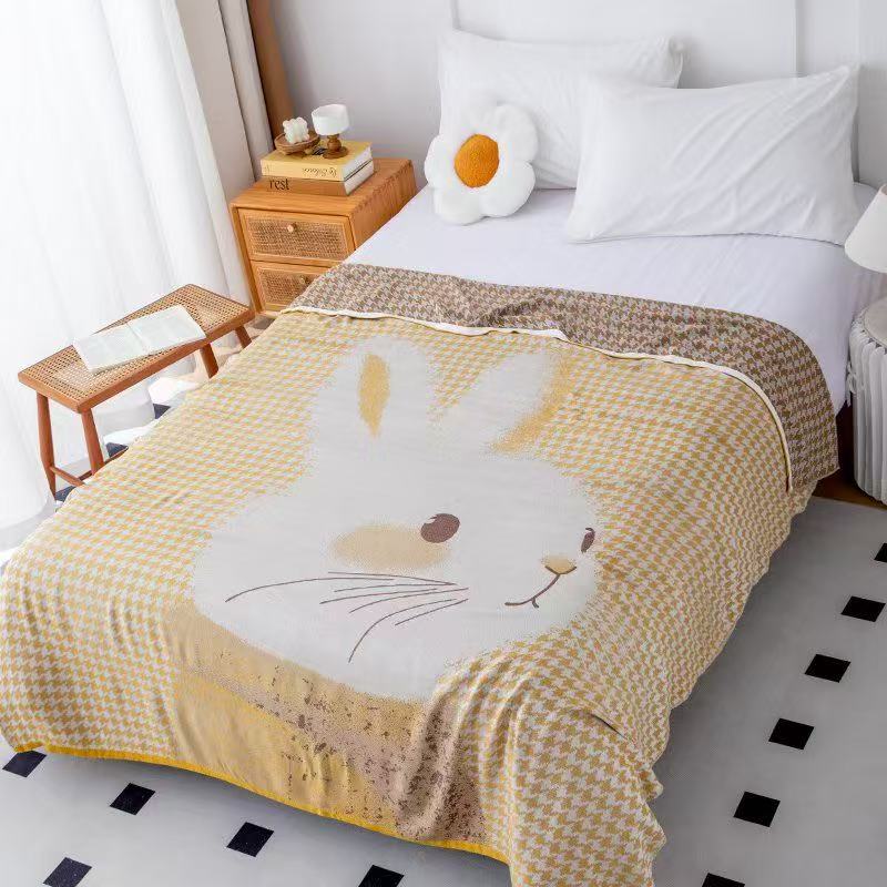 M【文艺兔】120*150cm竹纤维冷感毯轻薄柔软亲肤可机洗