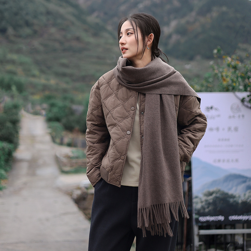 梵心饰界-2025年新款冬装夹棉女小个子加厚棉衣绗棉棒球服