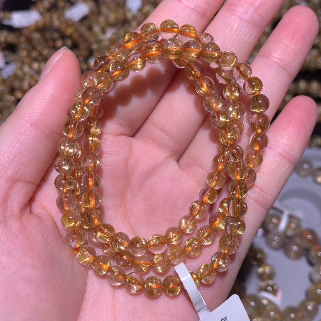 水晶未镶嵌手链钛晶多圈5m