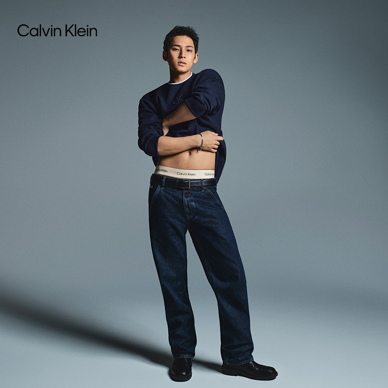 【明星同款】CK Jeans25秋冬新男美式复古ck纯棉大口袋工装牛仔裤