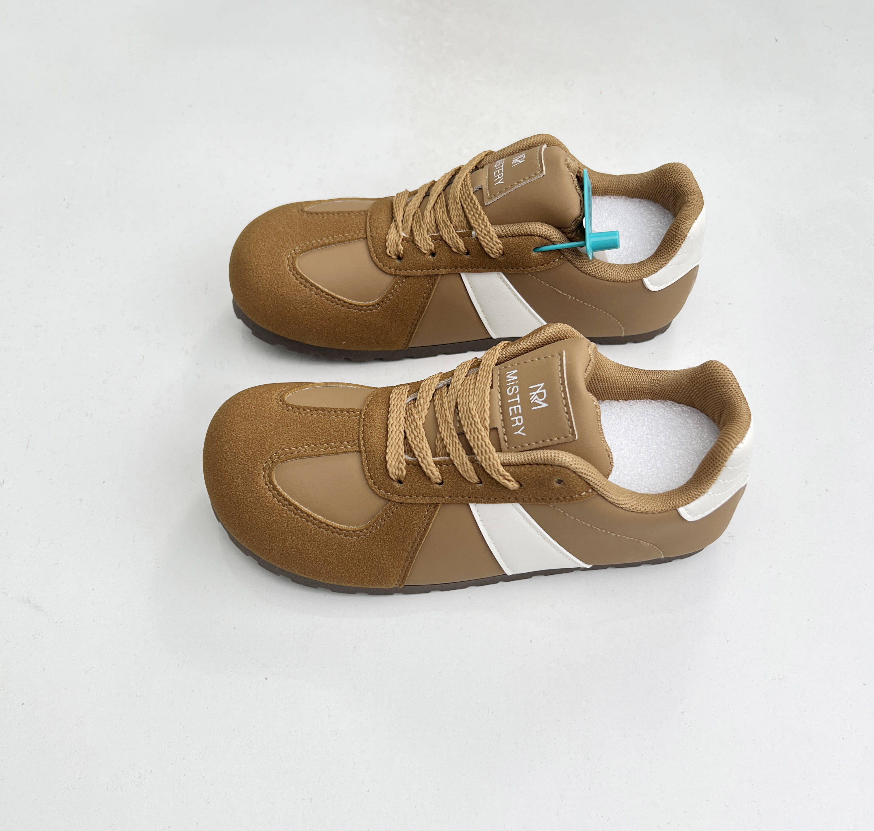 美拉德色系德训鞋女款秋季复古拼色系带棕色防滑百搭运动休闲鞋