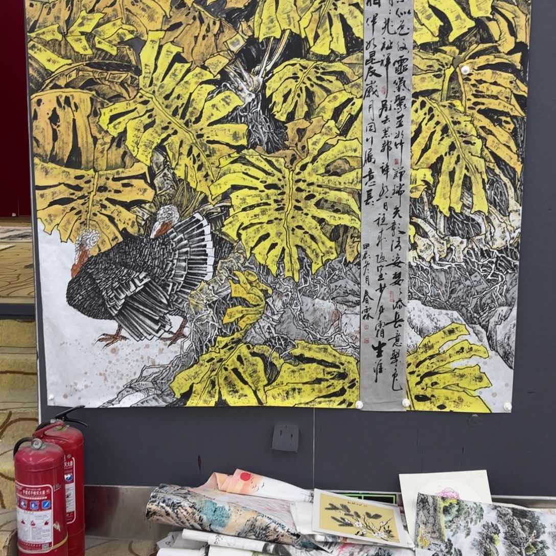 国画一*李春霖斗方李欣主播